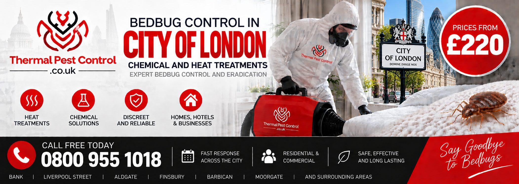 Thermal Pest Control &mdash; bedbug control in City of London, chemical and heat treatments