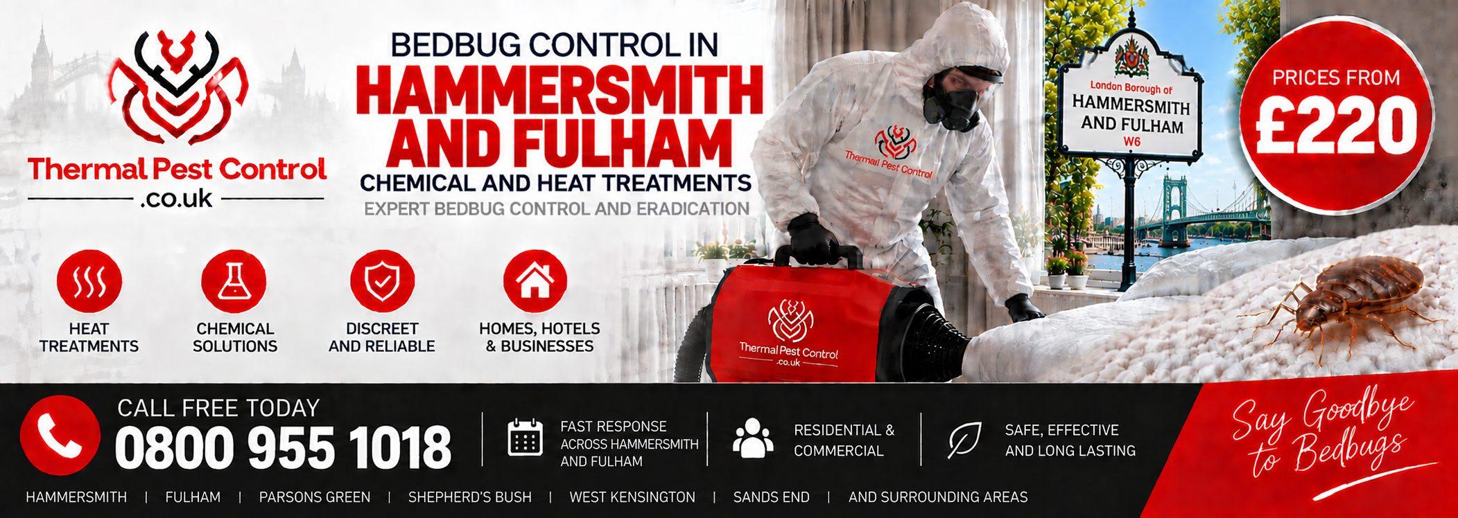 Thermal Pest Control &mdash; bedbug control in Hammersmith and Fulham, chemical and heat treatments