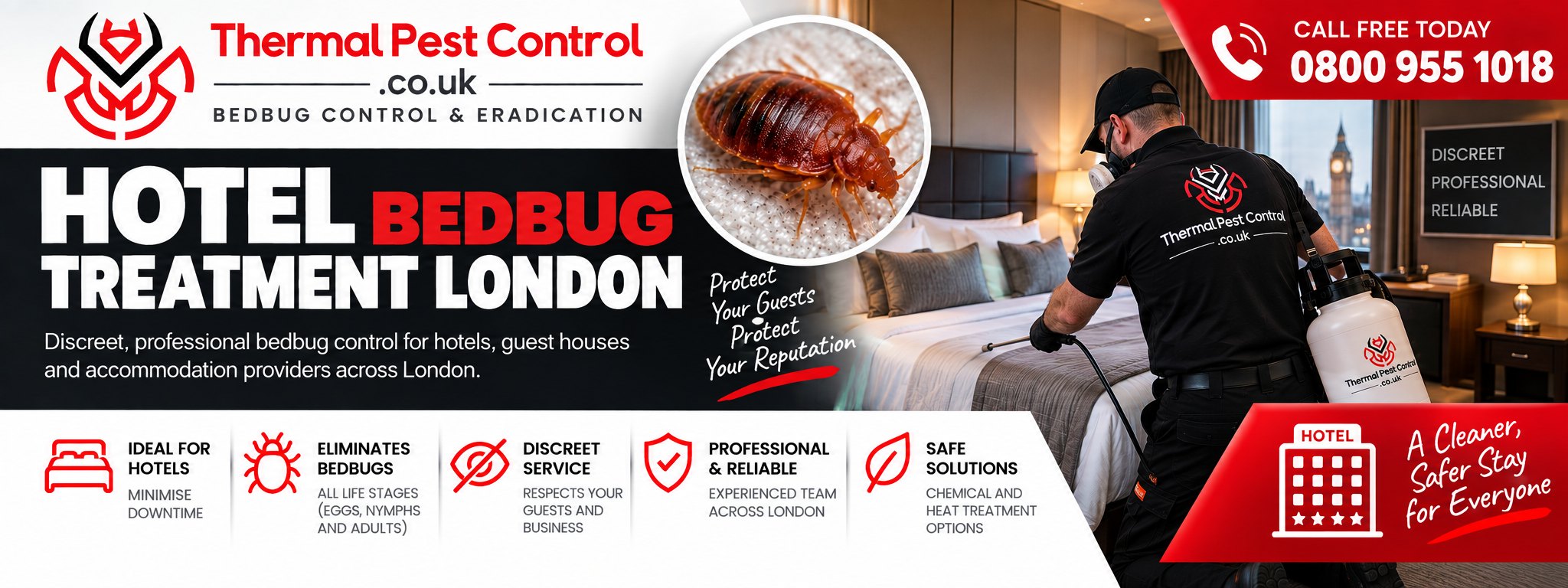 Hotel Bedbug Treatment London &mdash; Thermal Pest Control, bedbug control and eradication across London