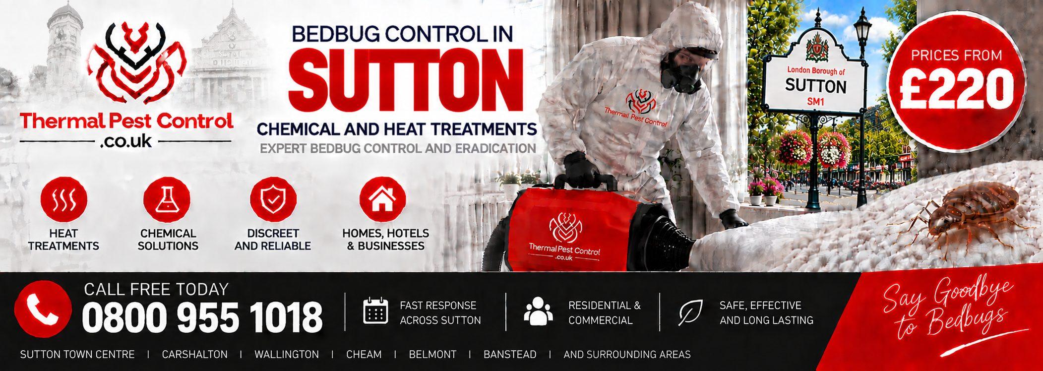 Thermal Pest Control &mdash; bedbug control in Sutton, chemical and heat treatments